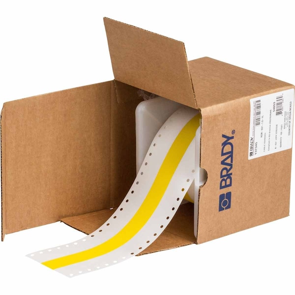 BradyWrap Tedlar Polyvinyl Fluoride Labels 1 in W x 100 ft L Yellow